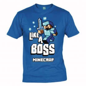 Camiseta Minecraft Like a Boss Niño