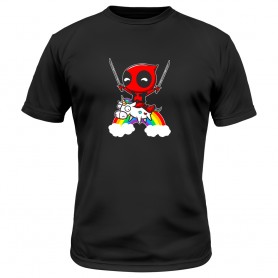 Camiseta Deadpool Unicornio Arcoiris