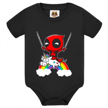 Body Bebé Deadpool Unicornio Arcoiris