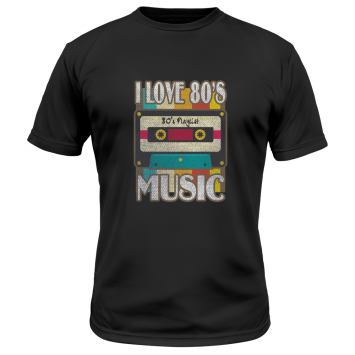 Camiseta I Love 80'S Music