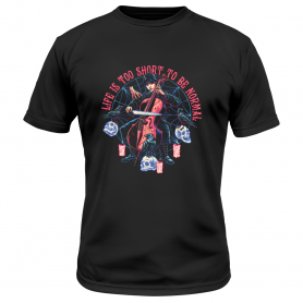 Camiseta Miércoles Addams La Vida es Demasiado Corta Niño